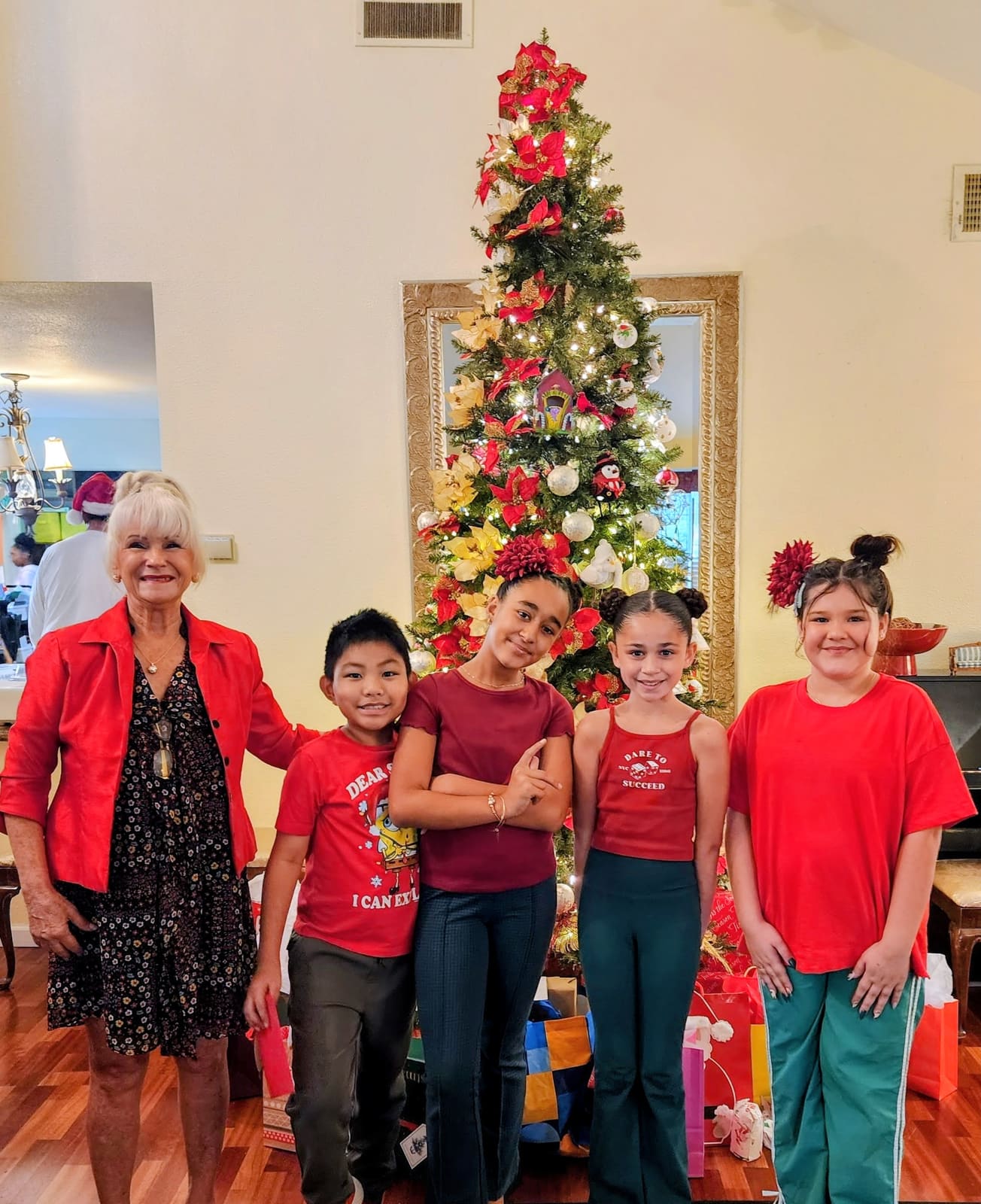 Gathered at the tree