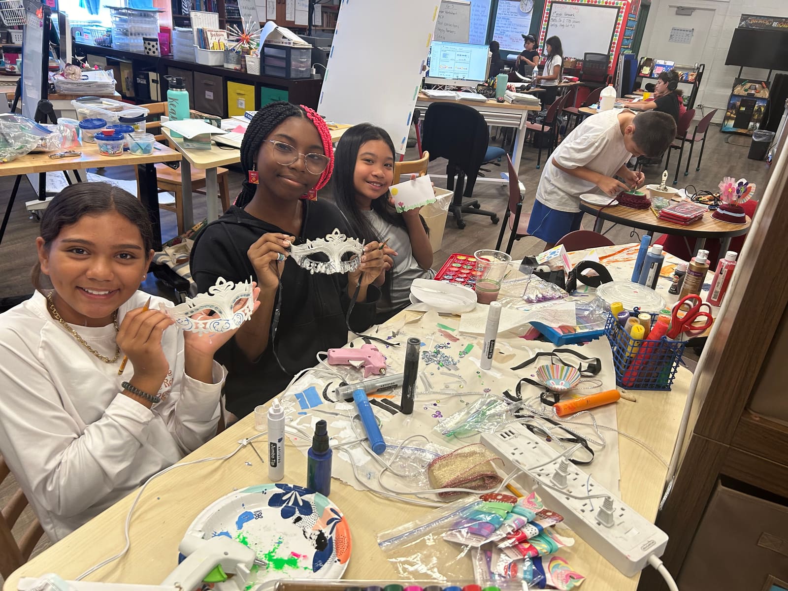 Crafting masks for our Romeo and Juliet unit
